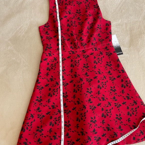 Kensie Floral Flare Zip Dress - Size S - Picture 9 of 15